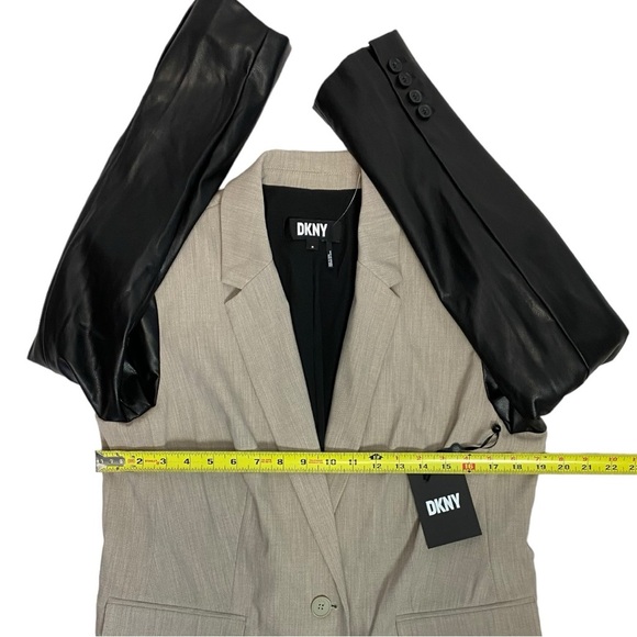 DKNY Mixed Media Tailored Jacket - Picture 13 of 14